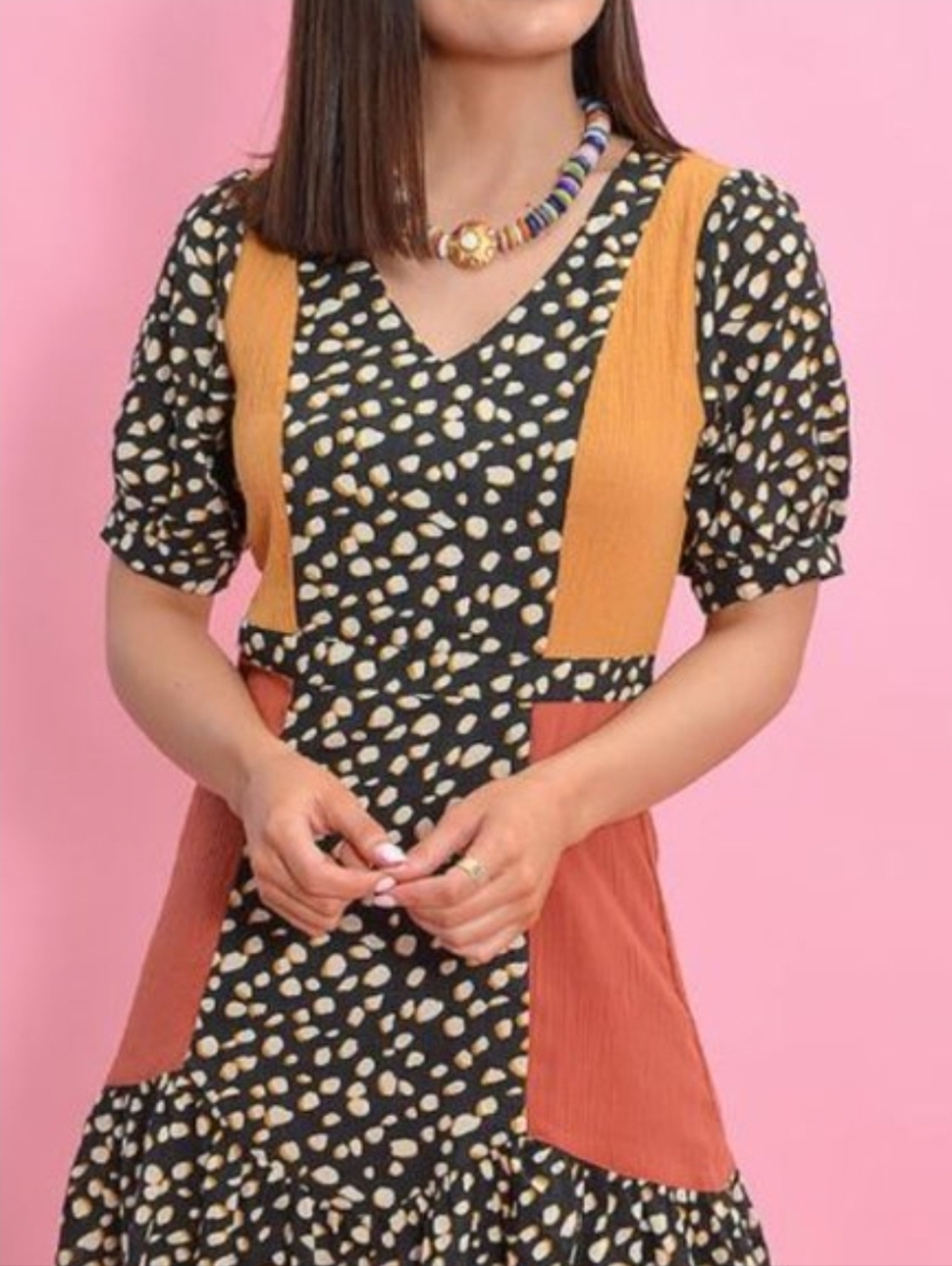 ❤️ THML BOHO PATCHWORK DRESS, SMALL - Picture 4 of 10
